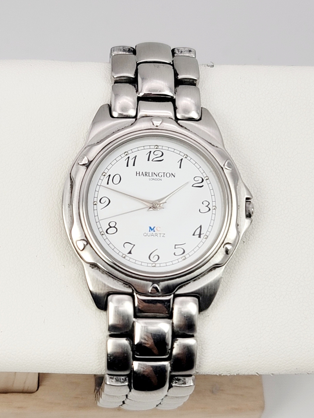Harlington London MC Quartz Watch White Dial Silver Tone 37mm